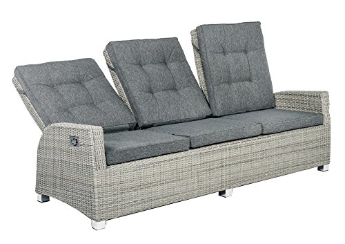 Gartenmöbel Polyrattan Loungesofa Gartensofa BARCELONA 3-Sitzer