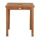 Gartentisch Holz massiv quadratisch Teakholz unbehandelt 70x70cm Schirmloch Esstisch - Kenny
