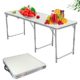 HUAYUU Aluminium Campingtisch Klapptisch Gartentisch Arbeitstisch Balkontisch 180x60x70cm Höhenverstellbar Tragbar Falttisch Gartentisch