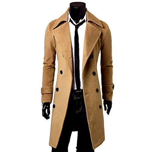 Herren Mantel Trenchcoat Winterjacke Reverskragen Übergangsmantel Übergangsjacke