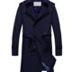 Herren Trenchcoat Cabanjacke Mantel Gürte Seemannsjacke Zweireiher Jacke Slim Fit Pea Coat