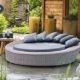 Hochwertige Essella Polyrattan Sonneninsel Havanna Rundgeflecht Ø 197cm inkl. Kissen / Gartenmöbel / Gartenlounge / Outdoor