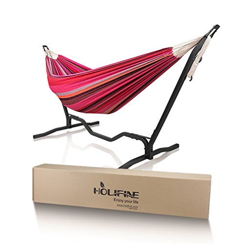 Holifine Gitarre Design 200x150cm TÜV Mehrpersonen Hängematte Hammock mit Hängemattengestell Belastbarkeit bis 200kg