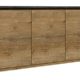 Kommode Selun 03, Farbe: Eiche Dunkelbraun / Grau - 80 x 130 x 43 cm (H x B x T)