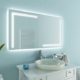 Korlin M202L Badspiegel mit Beleuchtung: Design Spiegel für Badezimmer, beleuchtet mit LED-Licht, modern, 140 verschiedene Größen
