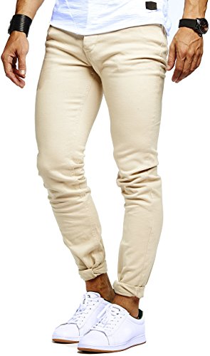 LEIF NELSON Herren Chino Hose 5-pocket lange Hose Chinopants Freitzeithose LN271CH