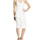 Lavish Alice Damen Kleid White Deep Plunge Strap & Frill Detail Midi Dress