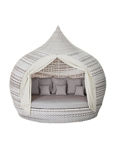 Liegeinsel Eye Catcher Lounge Harkers Island Wash Duo Weaving grau-weiß einseitig offen Liege Insel Lounge