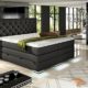 MAILAND Boxspringbett mit Bettkasten Designer Boxspring Bett Chesterfield LED Schwarz - 200 x 200 cm