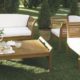 MALAGA: Loungeset 4-teilig, Eukalyptus geölt, mit Polstern creme, FSC®-zertifiziert