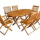 MCombo 7tlg Gartenset Balkonset Gartentisch Tisch Stuhl Akazienholz FSC zertifiziert klappbar