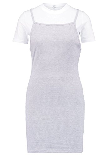 MISSGUIDED 2-IN-1 Jerseykleid, grey Kleid Gr. 36