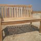 Massive Teakbank 2-Sitzer Gartenbank 120 cm Holzbank Parkbank Teak Bank