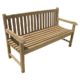 Massive Teakbank 3-Sitzer 150 cm Gartenbank Sitzbank Parkbank Holzbank