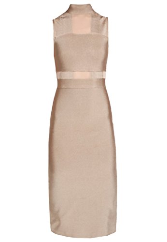 Missguided Premium-Bandage-Midikleid mit Mesh-Einsätzen in Nude GR. 38