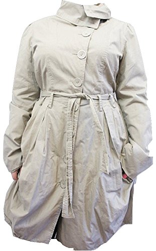 Nächsten beige Button Up Baumwolle Gürtel Mac Coat – Größe UK 12