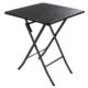 Nexos Tisch in Rattan-Optik Balkontisch Gartentisch Klapptisch schwarz 61 x 61 x 75 cm eckig Campingtisch Kunststoff robust stabil wetterfest pflegeleicht klappbar