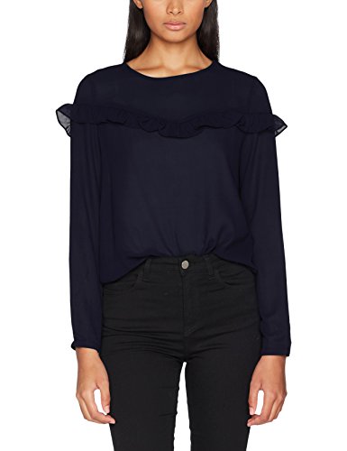 ONLY Damen Bluse Onlelena L/S Ruffle Top NOOS Wvn