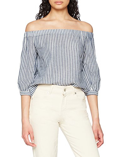 ONLY Damen Bluse Onljanice Off Shoulder Stripe DNM Top