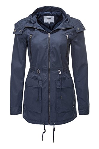 Only Damen Parka Kurzmantel Übergangsjacke Kapuzenjacke