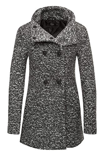 Only Damen Winterjacke Wolljacke Kurzmantel Wollmantel