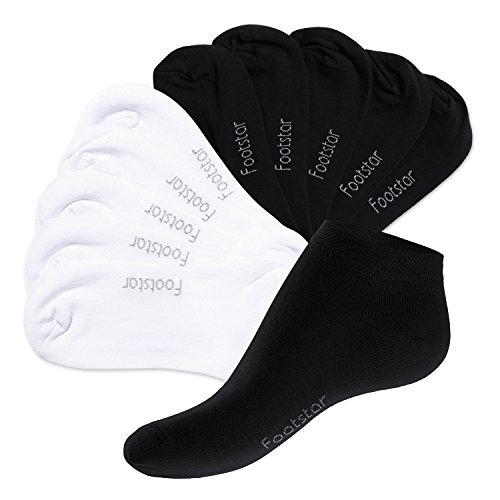 Original footstar SNEAK IT! Sneaker Socken für Sie und Ihn - Größen 35-50 - Viele trendige Farben - 10 Paar