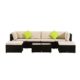 Outsunny® Poly-Rattan Gartenmöbel 21tlg. Rattan Garten-Set Sitzgruppe Loungeset Loungemöbel Gartengarnitur Sofa inkl. Sitzkissen