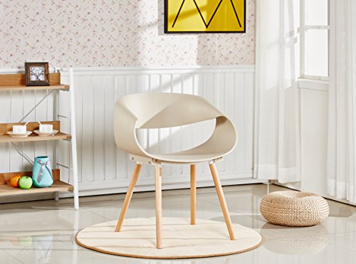P & N Homewares® Nest Stuhl Kunststoff Retro modernen Esszimmerstühlen, weiß schwarz grau gelb braun