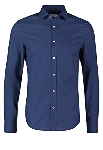 Pier One Herren Hemd Slim Fit in Weiß, Navy Blau o. Schwarz - Businesshemd Langarm bügelfrei - Oberhemden elegant mit Manschetten und Knöpfen