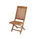Ploß Klappstuhl ohne Lehne Arlington - Premium Teakholz-Stuhl mit FSC-Zertifikat - Terrassenstuhl klappbar - Holz-Gartenstuhl Braun - Gartenstuhl ohne Armlehnen - Balkonstuhl ergonomisch geformt