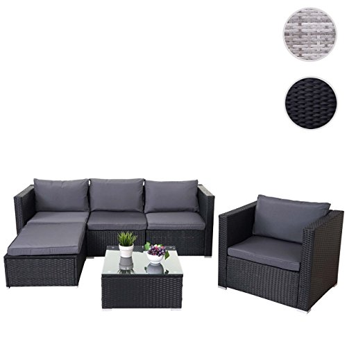 Poly-Rattan-Garnitur Brescia, Gartengarnitur Sitzgruppe Lounge-Set