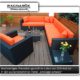 PolyRattan Lounge DEUTSCHE MARKE - EIGNENE PRODUKTION - 8 Jahre GARANTIE auf UV-Beständigkeit - Garten Möbel Glas Polster Ragnarök-Möbeldesign schwarz Gartenmöbel Aluminium Sessel Sofa Rostfrei