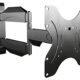 RICOO Monitorhalterung Wand Wandhalterung Monitor Schwenkbar Neigbar S0822 TFT Halterung 4K Curved PC Computer Bildschirm Fernseher Wandhalter für 43-120 cm/ 17"-47" Zoll / VESA 200x100 200x200 / Schwarz