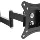 RICOO Monitorhalterung Wand Wandhalterung Monitor Schwenkbar Neigbar S1211 Schwenkarm Wandhalter Computer LCD Bildschirm Monitorhalter 33cm/13"- 74cm/29" Zoll / VESA 75x75 100x100 / Schwarz