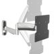 RICOO Wandhalterung TV Schwenkbar Neigbar Gasfeder Monitorhalterung Wand S2722 Höhenverstellbar OLED Fernseher Halterung 4K Curved Bildschirm Wandhalter für 43-120 cm/ 17"-47" Zoll / VESA 200x100 200x200 / Silber