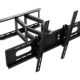 RICOO Wandhalterung TV Schwenkbar Neigbar R28-XL Universal LCD Wandhalter Ausziehbar Fernseher Halterung Curved 4K LED Flachbildfernseher 107cm/42" - 165cm/65" Zoll / VESA 600x400 / Schwarz