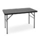 Relaxdays Gartentisch klappbar BASTIAN, rechteckig H x B x T: 74 x 121,5 x 61,5 cm, Metall, Kunststoff, Rattan-Optik, schwarz