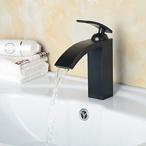 Retro Waschbecken Bad Armatur Einhebelmischer Waschtischarmatur Wasserhahn Mixer Schwarz Sanlingo