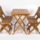 SAM® 5 tlg. Akazien-Holz Gartengruppe, Sitzgruppe bestehend aus 1 x Tisch und 4 x Gartenstuhl, zusammenklappbares Gartenmöbel, FSC® 100% zertifiziert