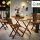 SAM 5-tlg. Gartengruppe Costas, Tischgruppe aus Akazienholz, 1 Tisch + 4 Stühle, FSC zertifiziert