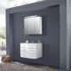 SAM® Design Montagsbad 2tlg. Badmöbel-Set Dublin 80 cm weiß, Softclose-Funktion, 1 Waschplatz mit Keramikbecken und 1 Spiegelschrank