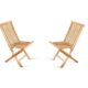SAM® Sparset: 2x Klappstuhl, Balkon-stuhl, aus massivem Teakholz Massivholz Gartenstuhl Klappstuhl mit Verstärkungen an den Beinen