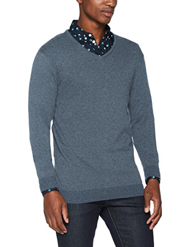 SELECTED HOMME Herren Pullover Shdtower Cot/Silk V-Neck Noos