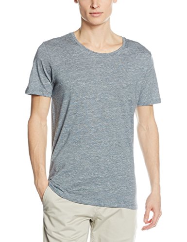 SELECTED HOMME Herren T-Shirt Shhpimadave Mel.Deep SS O-Neck Tee NOOS