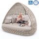 SKYLINE DESIGN® SHADE LOUNGE MUSCHEL SONNENINSEL MIT ALLWETTER-KISSENAUSSTATTUNG