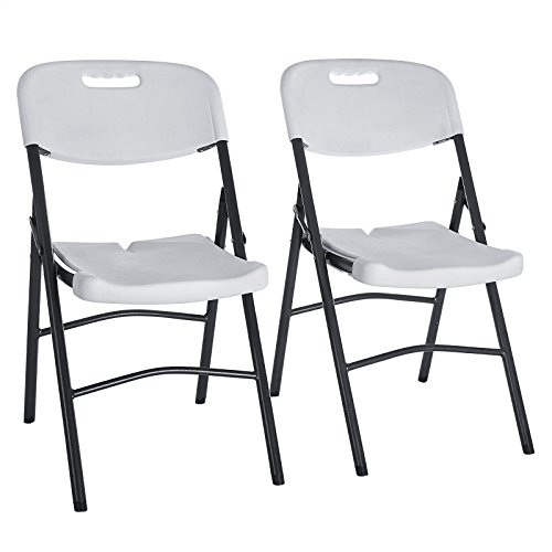 SONGMICS 2er Set Klappstuhl Campingstuhl Gartenstuhl stabil GPC01WT