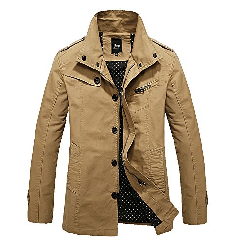 SUKUTU Herren Trenchcoat Jacke