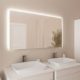 Santa Rosa M220L3 Badspiegel mit Beleuchtung: Design Spiegel für Badezimmer, beleuchtet mit LED-Licht, modern, 140 verschiedene Größen