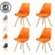 Set von 4 stylischer Deluxe Esszimmer Stühle Mit Holzbeinen & Soft Kissen Pad Inspired By Eames Retro Lounge Esszimmer Büro, EVA von MCC