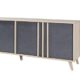 Sideboard, Kommode - Farbe: Sonoma Eiche / Grau, Breite: 220 cm